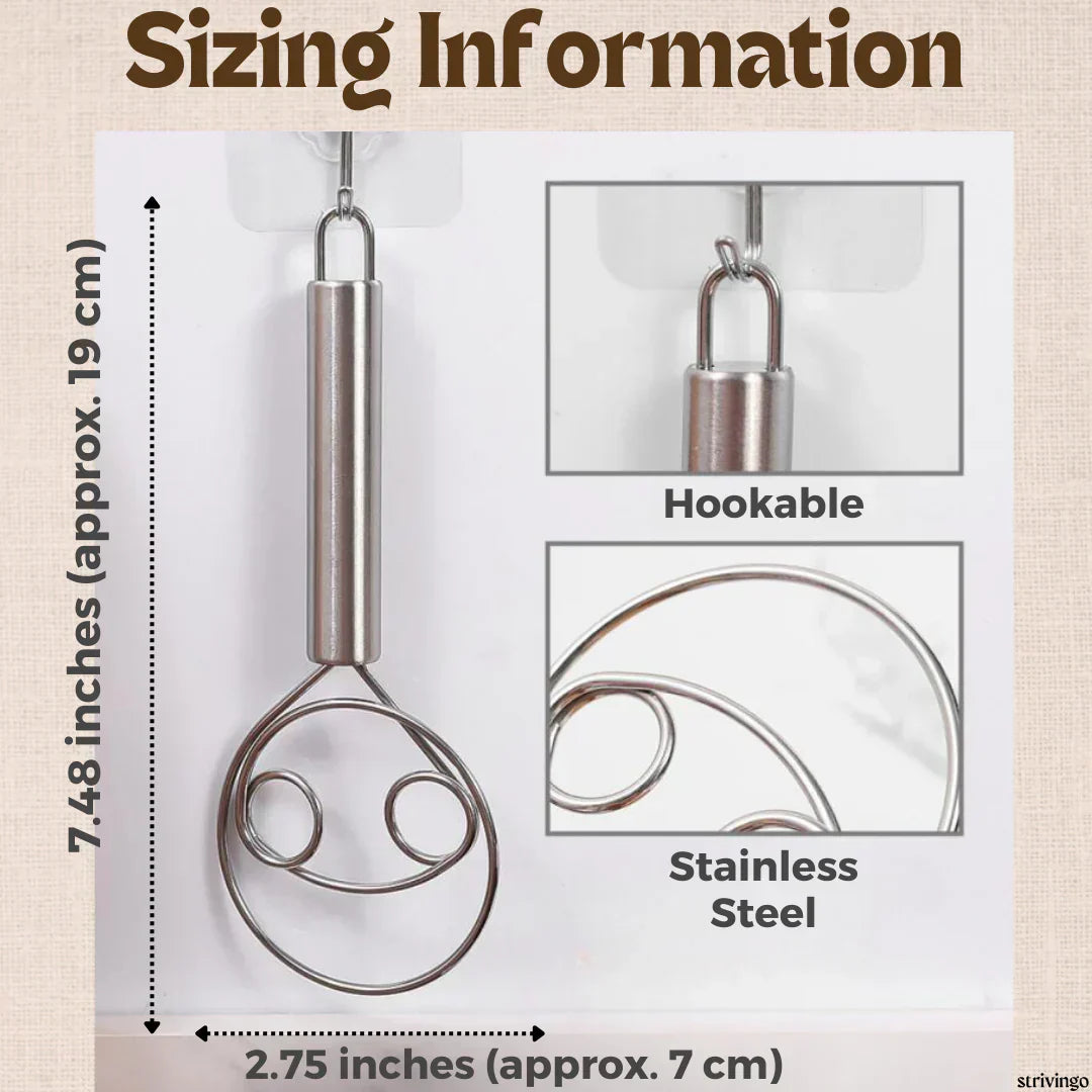 Stainless Steel Dutch Dough Whisk ( 50% OFF Limited Stockđ„)