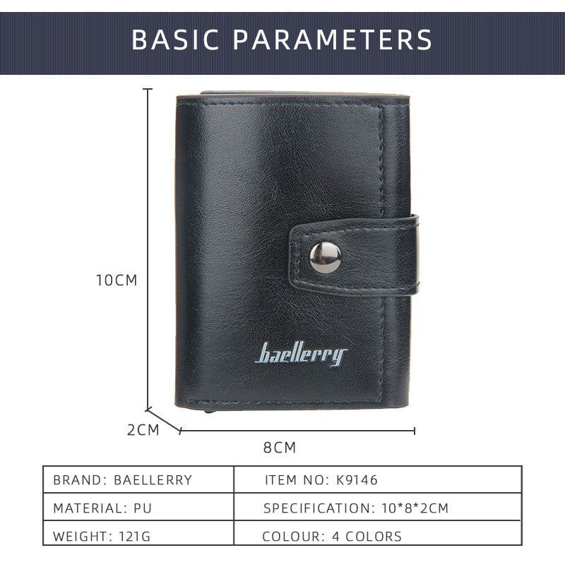 Antitheft Rfid Aluminum Card Holder Wallet Long space Capicity for Cash