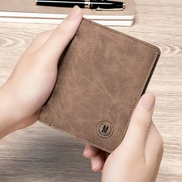 Short Leather Imported Wallet