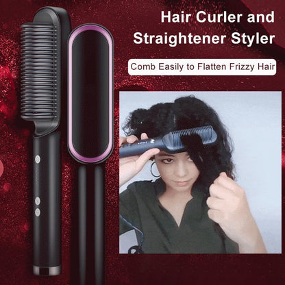 Multifunctional 2-in-1 Professional Hair Straightener Comb
