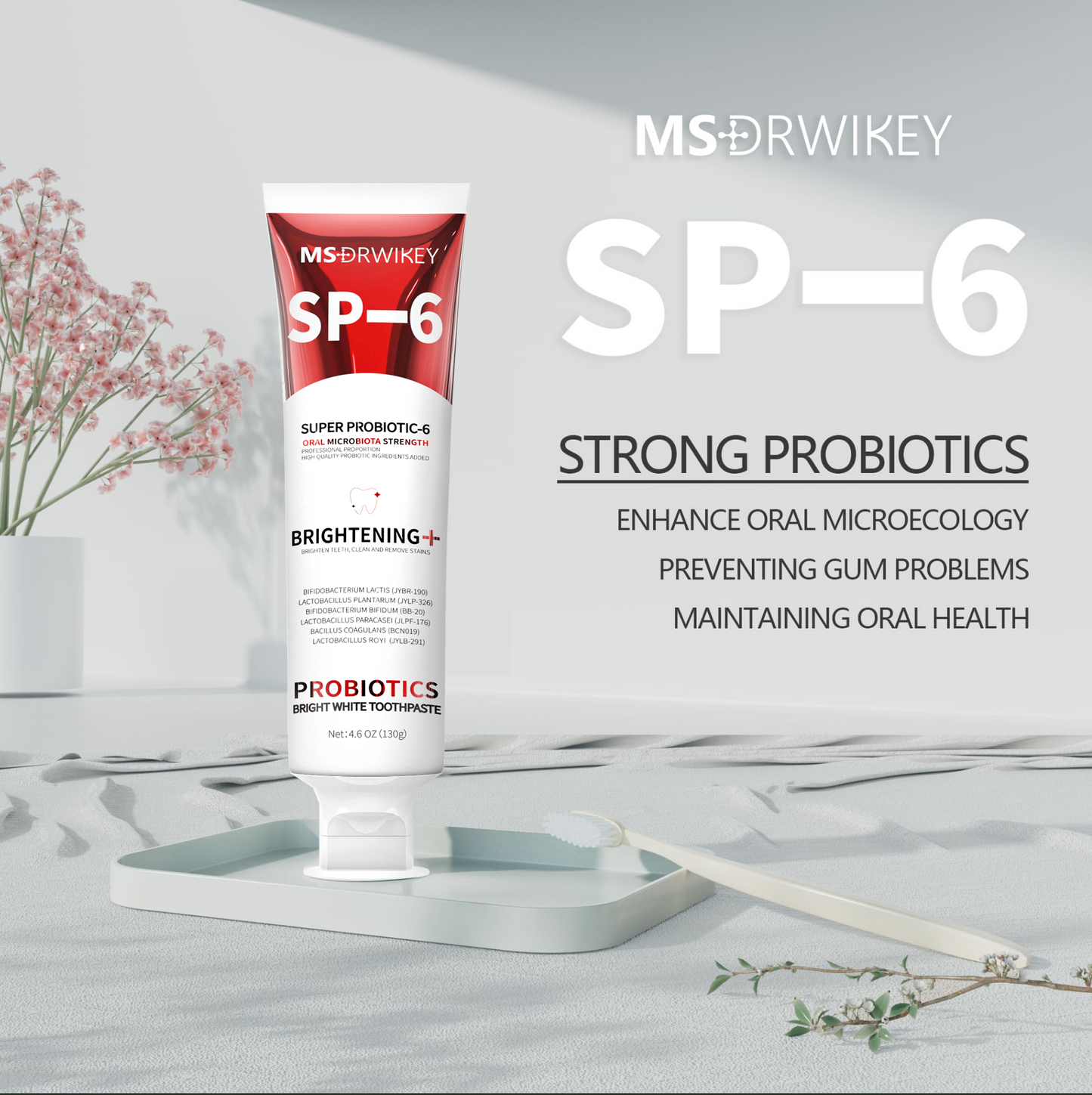 SP-6 Whitening Toothpaste – Brighten Your Smile with the Power of 6 Probiotics
