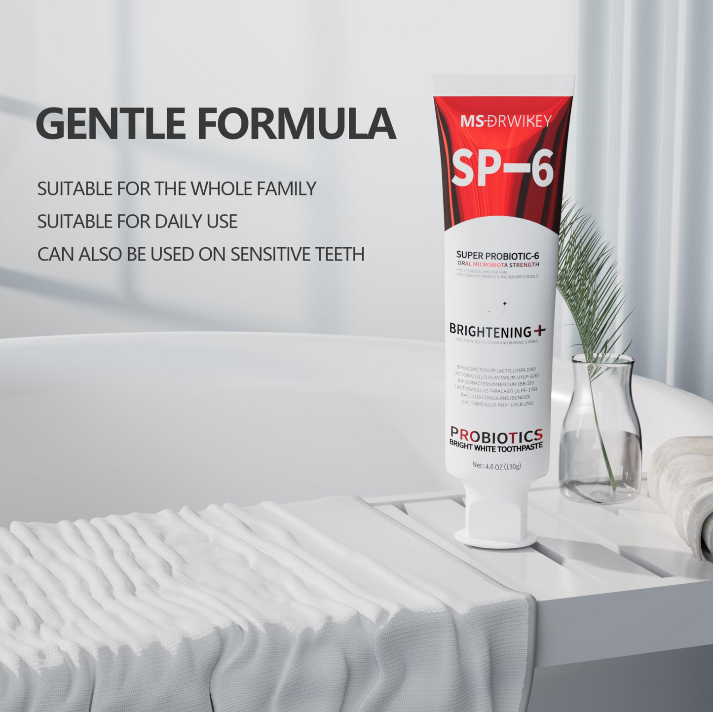 SP-6 Whitening Toothpaste – Brighten Your Smile with the Power of 6 Probiotics
