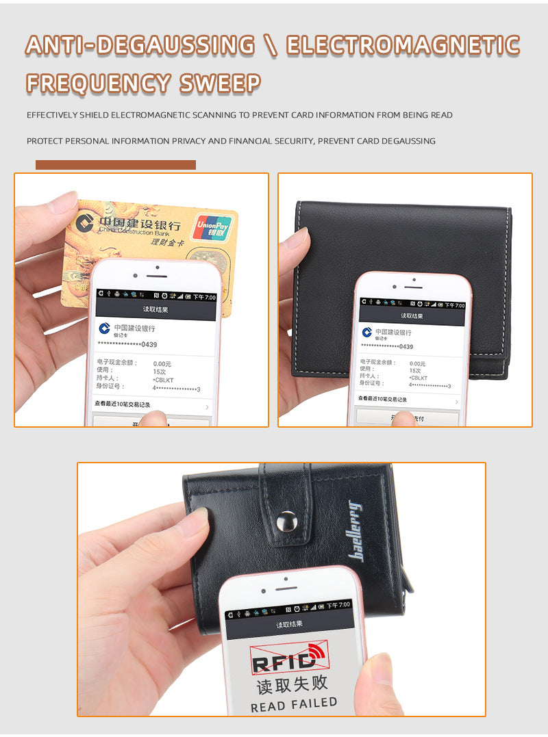 Antitheft Rfid Aluminum Card Holder Wallet Long space Capicity for Cash