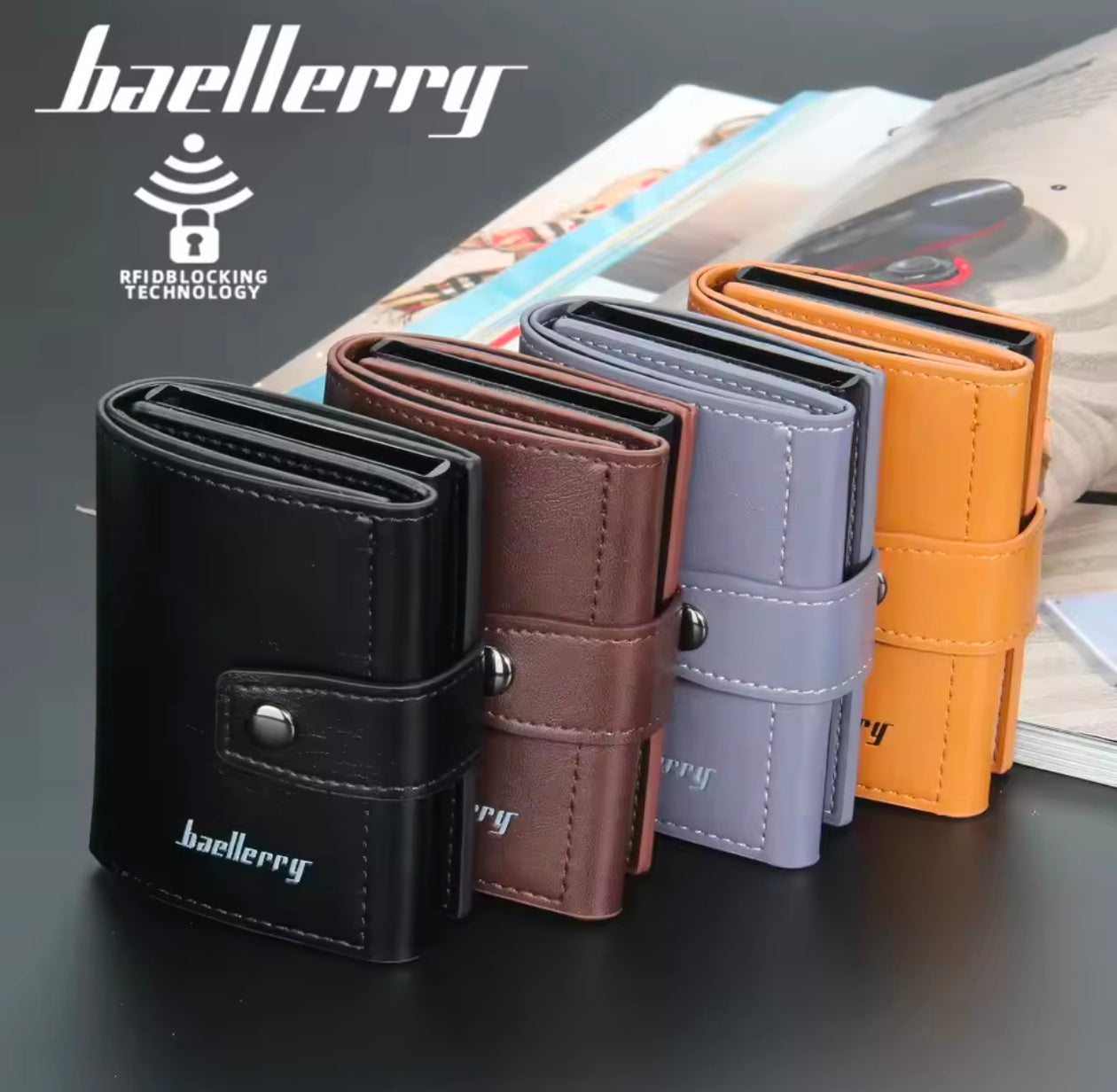 Antitheft Rfid Aluminum Card Holder Wallet Long space Capicity for Cash