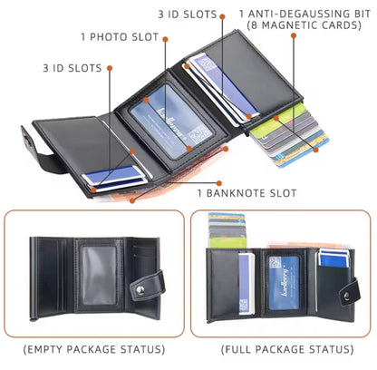 Antitheft Rfid Aluminum Card Holder Wallet Long space Capicity for Cash