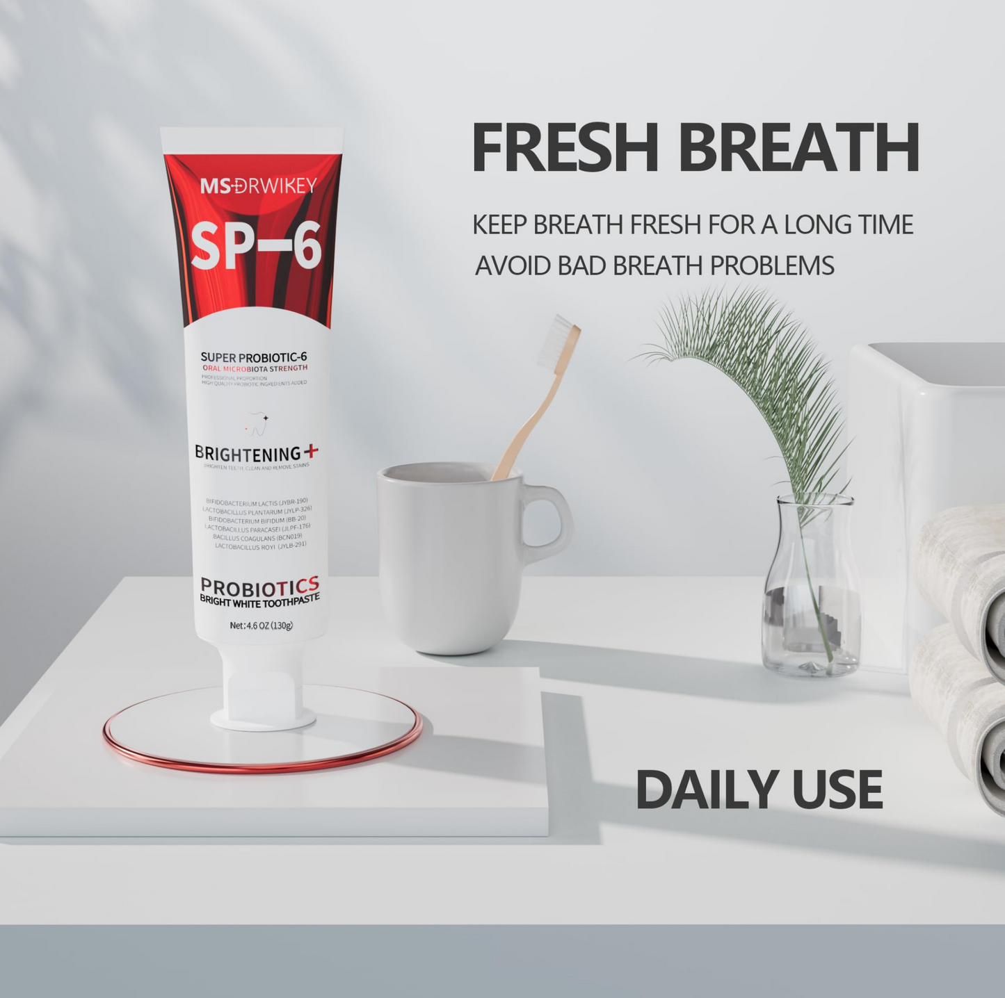 SP-6 Whitening Toothpaste – Brighten Your Smile with the Power of 6 Probiotics